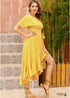 Vestido midi de verano de una pieza con estampado floral bohemio Aria